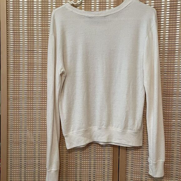 Abercrombie‎ & Fitch Loved  cream pullover sweatshirt women's size XS - Picture 4 of 6